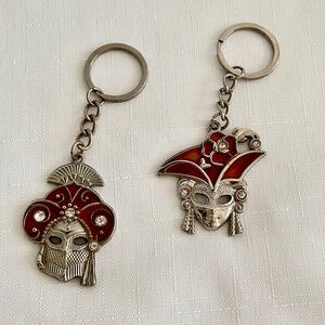 Keyring/Keychain Italian Venetian Mask, MasqueradeTheatre, Venezia Carnival Mask